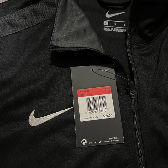 NEW Nike Epic Dri-Fit Women’s Size Large Jacket Black Full Zip Training Top - Picture 2 of 4